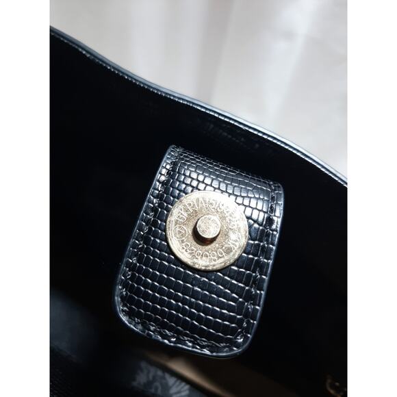 Anne Klein Tweed Pink Gray White Blue Handbag w/Color Gold Hardware - Picture 7 of 13